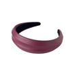 Korean Vintage Wide Hairband For Women PU Leather Solid Color Headbands Simple Temperament Elegant Hair Hoop Tie Hair Accessories Headwear