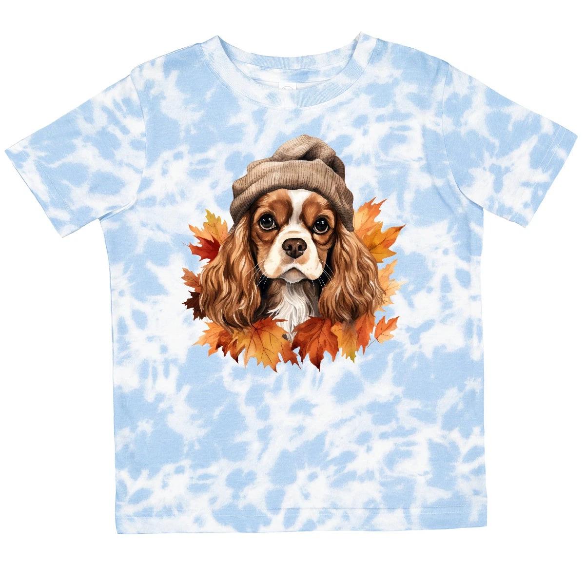 

Inktastic Fall Cavalier King Charles Spaniel Toddler kids boys T-Shirt Dog Pet Animal Hat 100