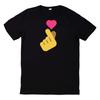 T-Shirt Korean Finger Heart K Pop Heart Hand Gesture