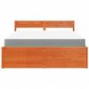 Lit - Maison Exclusive - Bois massif pin cire marron - Matelas 140x200 ressorts ensachés 20cm - 4 tiroirs