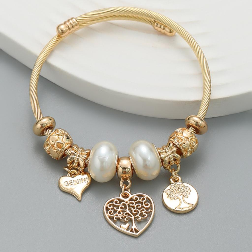 1PC Women's Fashion Pan Family DIY Multi Element Love Beaded Bracelet Date Travel Banquet Party Holiday Dressing Gift