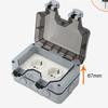 A84E-Outdoor Socket Waterproof Socket Dustproof With Switch Indicator Light, Wall Socket Wet Room Surface-Mounted Protective Con