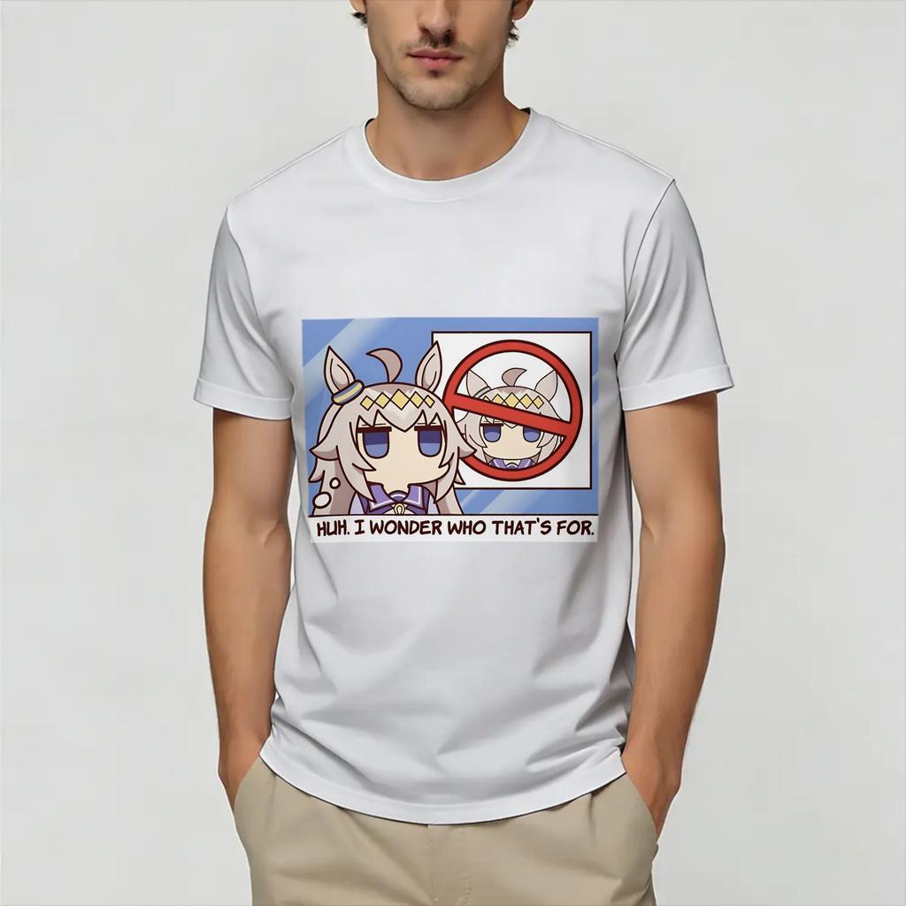 Uma Musume Oguri Cap Unisexs T Shirt Novelty Tee Shirt Short Sleeve O Neck TShirts Pure Cotton Original Clothes