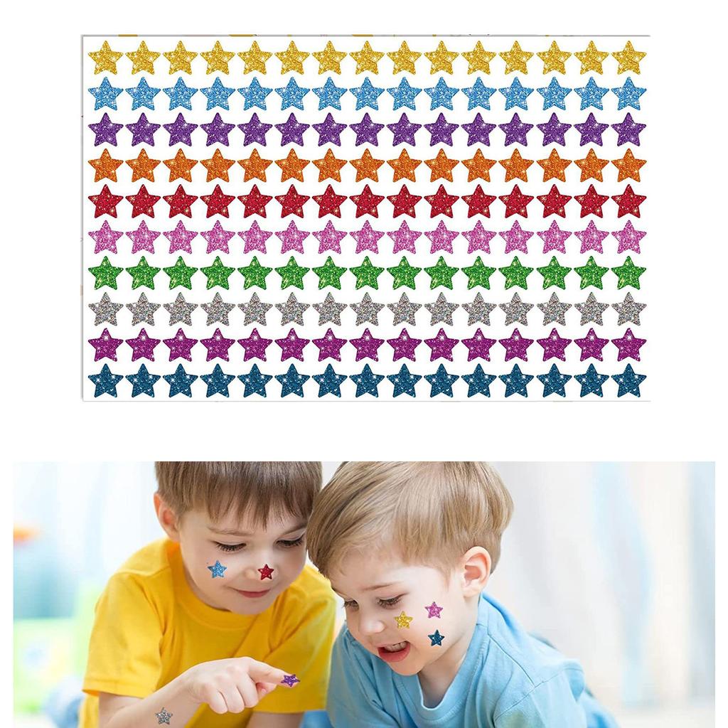 1500PCS Child Reward Stickers Motivational Stickers for Child Teacher Classroom Behaviour Reward Sticker Star Decals