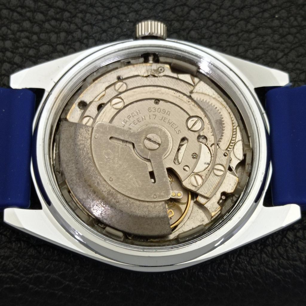 AUTOMATIC VINTAGE REFURBISHED SEIKO 5 JAPAN 6309A MENS BLUE DIAL WATCH a441244-4 Sk-a441244