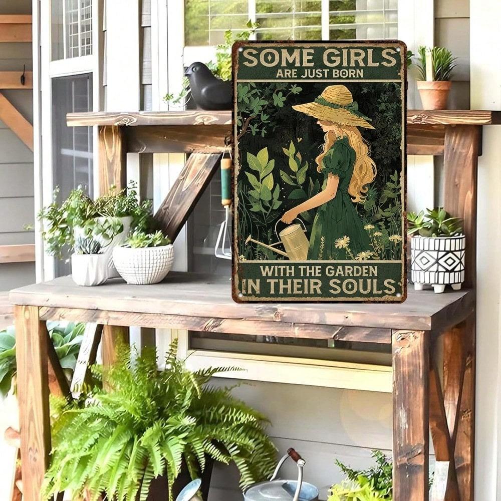 Vintage Metal Tin Sign Farmhouse Kitchen Wall Decor Table Cafe Halloween Rustic Apple