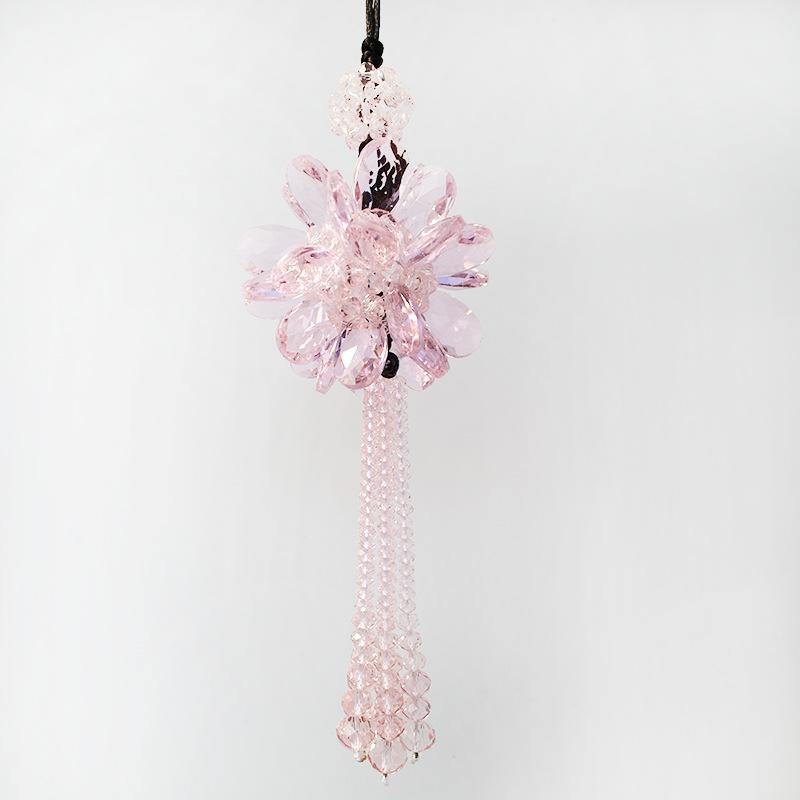 

Подвеска в виде лепестков с кисточками из кристаллов в виде солнца, украшение для автомобиля, украшение для зеркала заднего вида, аксессуары для стайлинга автомобиля 05