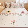 New Cute 3-Piece Ice Vine Cooling Mat Pillowcase & Bed Sheet Set with Digital Print - Spring/Summer