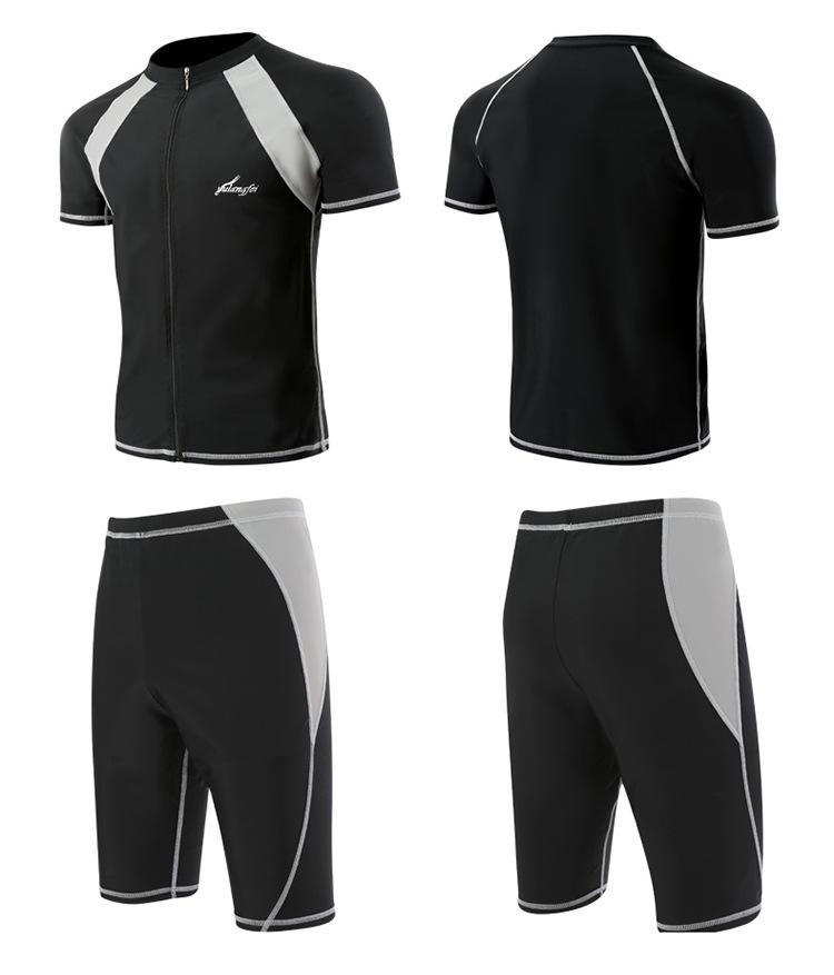 Men's Plus Size Swim Trunks Set with Sun Protection