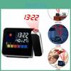 Projection Digital Led Alarm Clock Weather Thermometer Snooze Back Light