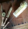 Gaia Guy Cleaning Brush Set Sisal Brush Wooden for Cleaning Narrow Neck Kettles Includes Lid Long Straw Brush (Plastic Free) + Handle) Bottles,