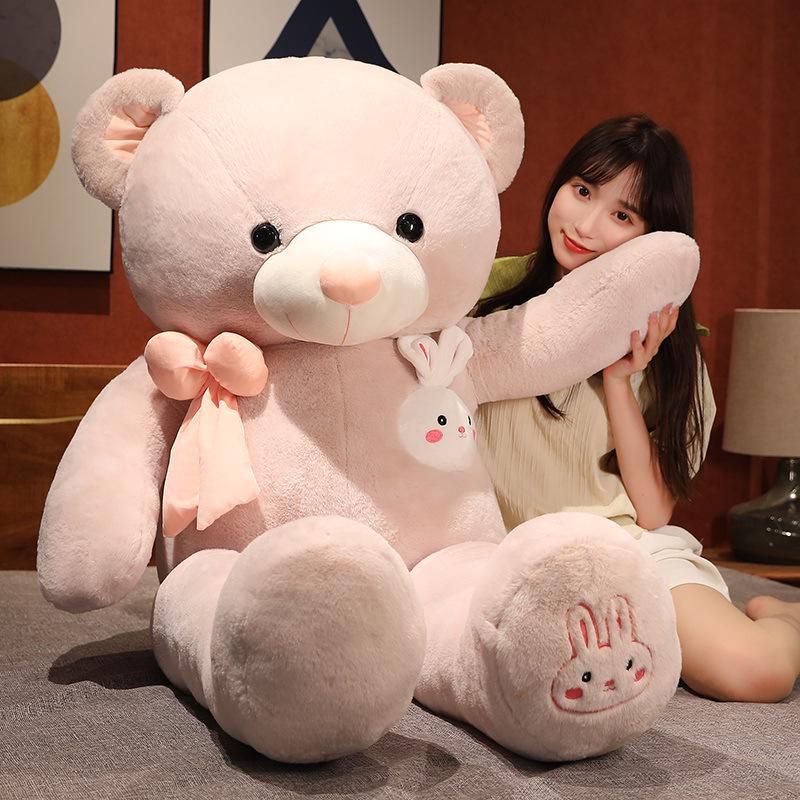 Large Bowknot Bunny Plush Toy - Valentine's Day Gift for Girls