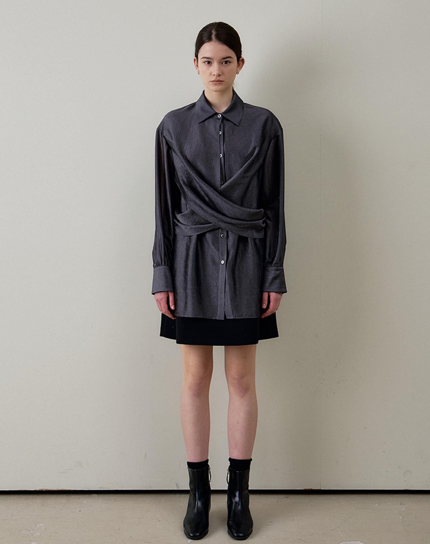 G Mar X Blouse Charcoal Free