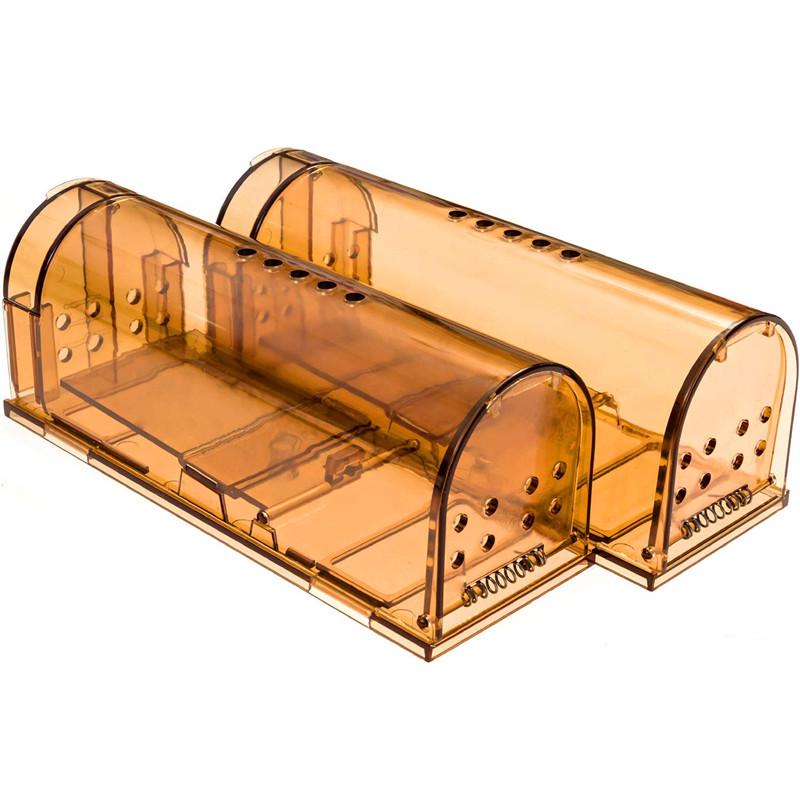 Smart Self-locking Mousetrap Safe Firm Transparent Household Mouse Catcher Control Cage Reusable Mice Rodent Catcher Rat Traps