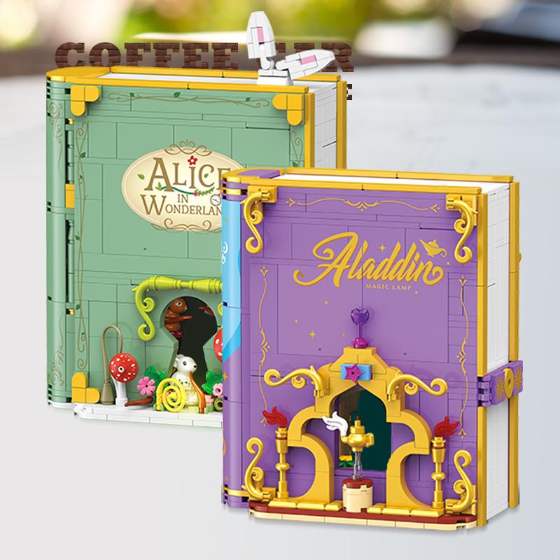 Cute Fairy Tale Princess MOC Bricks Books Dream Mermaid 3D Storybook Building Blocks Toys Anime Model Kids Girls Christmas Gifts