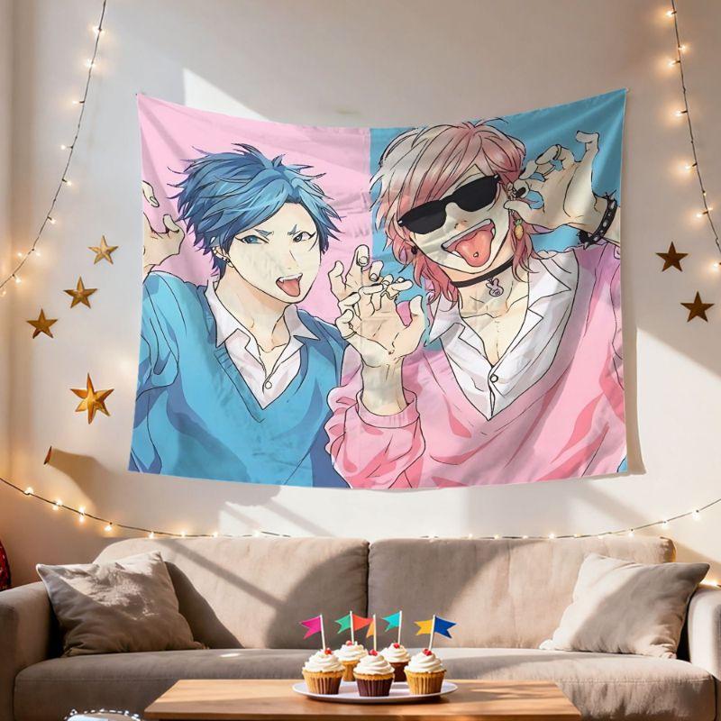 Anime Youth Character Tapestry Cartoon Atmosphere Wall Hanging Bedroom Dormitory Home Decoration