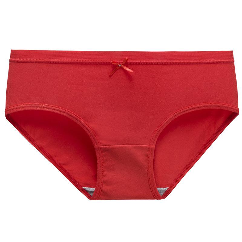 

Lady Spring and Autumn Marriage This Year Happy No Trace of Red Cotton Breathable Briefs XL червоний