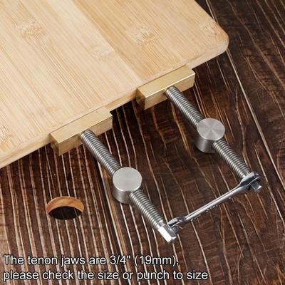 19/20mm Woodworking Adjustable Desktop Clip Fast Fixed Clip Fixture Vise Bench Dog Brake Inserts Workbench with 2 Ratchet Wrench