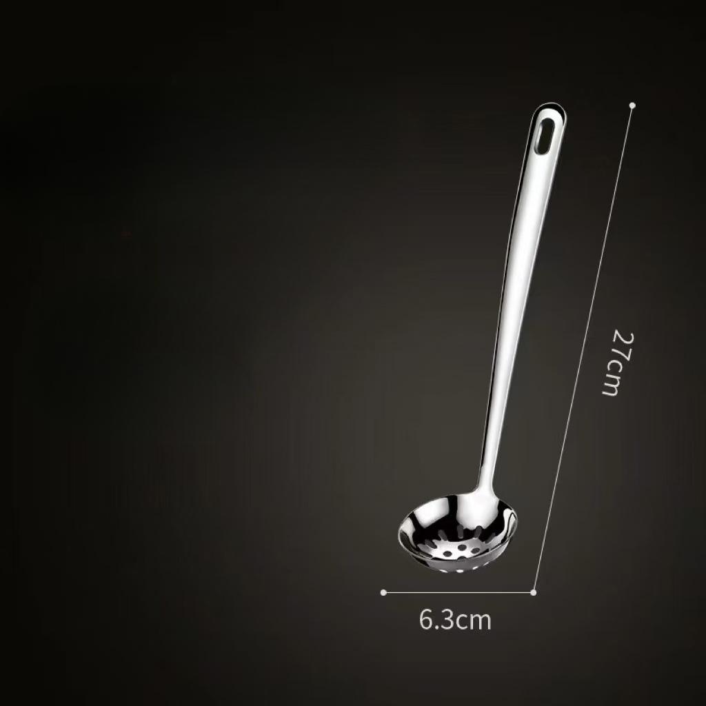 Thickened 304 Stainless Steel Double-purpose Long-handled Hot Pot SpoonRice Spoon and Soup Spoon Large