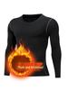 Men's Quick-Dry Basketball Compression Set - Fleece-Lined Long Sleeve Fitness Base Layer