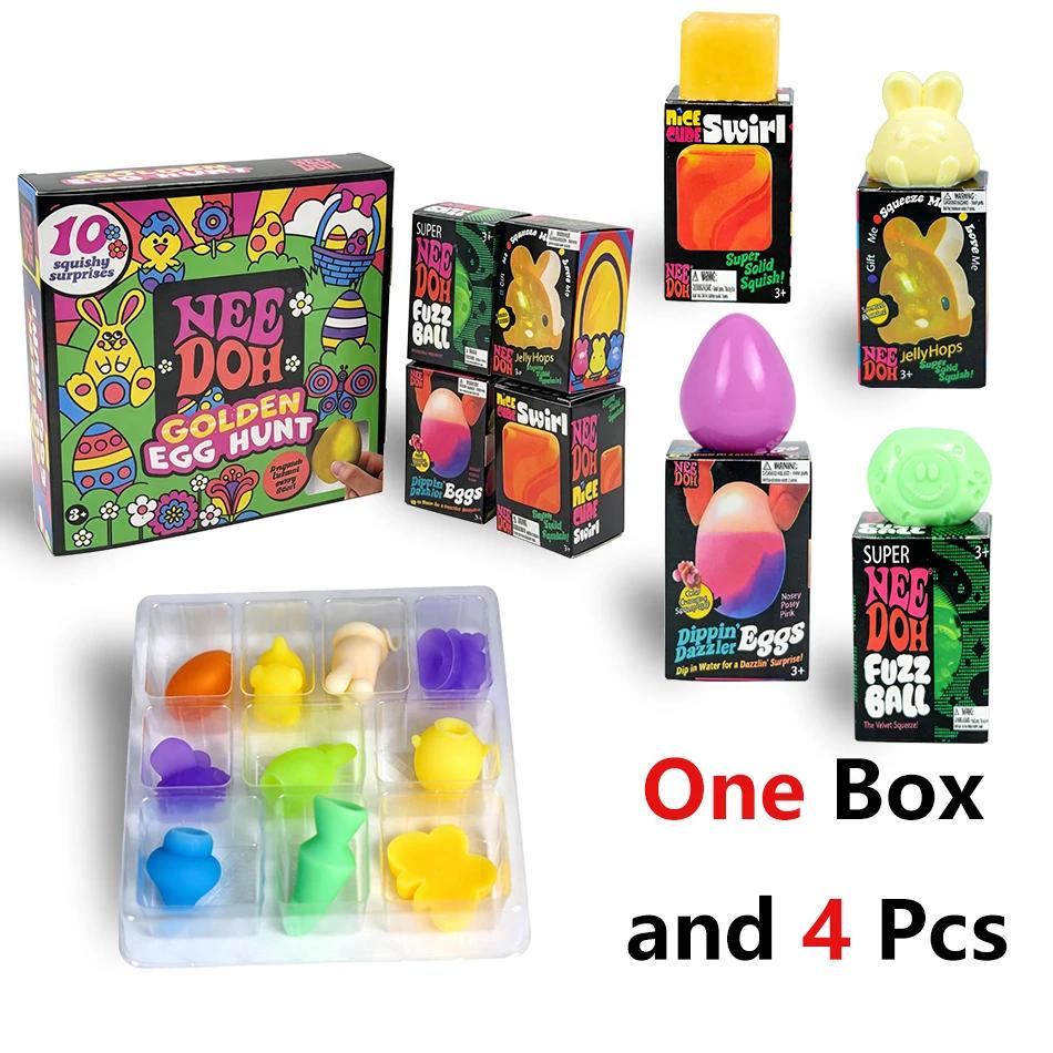 New Nee-doh Golden Egg Treasure Hunt Blind Box Needoh Fidget Toys  Surprises Anti-stress Sensory Squeeze Party Toy Gifts