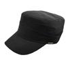 Fabric Flat Top Hat European and American Style Big Head Circumference Men's Hat Casual Fashion Deepening Military Hat One Piece Hair