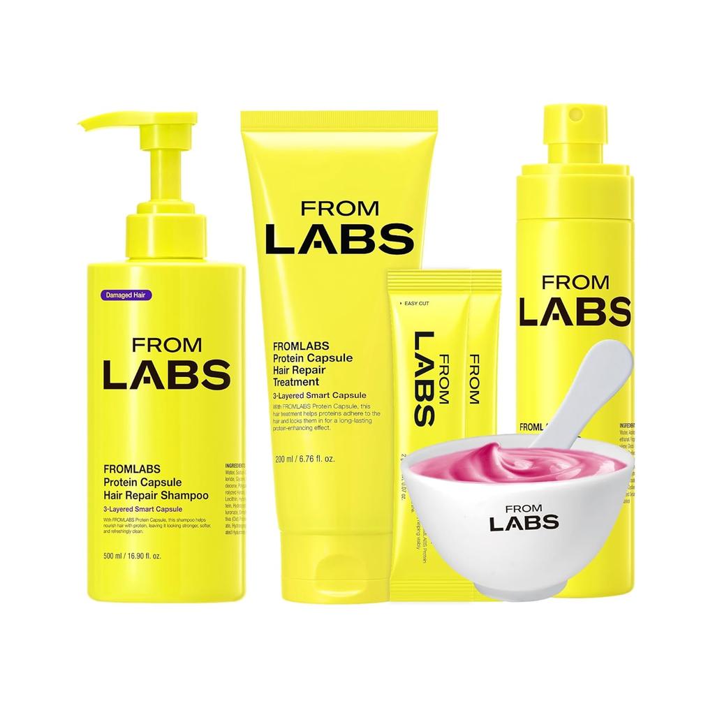 FROMLABS Protein Capsule Rapid Repair Hair Treatment 200ml,3-Minute Keratin Hair Mask & Deep Conditioner
