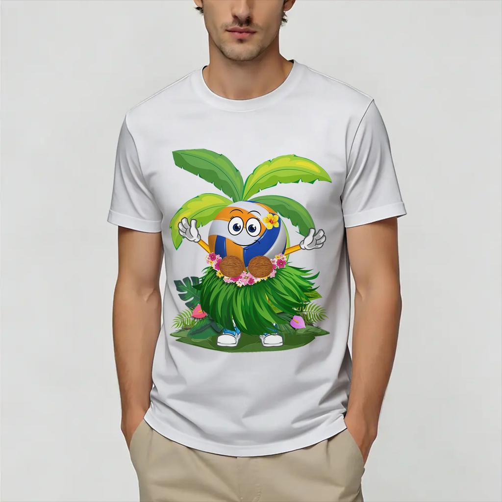 Mine Seagull Funny Beach Volleyball TShirts for Unisex Casual Pure Cotton Tees Round Collar Short Sleeve T Shirts Big Size Tops