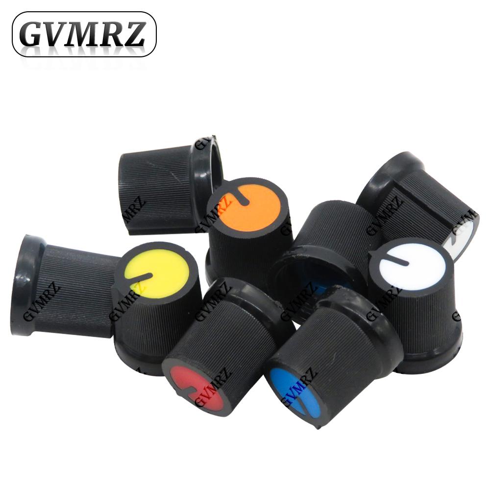 20PCS WH148 AG3 Potentiometer knob Cap AG3 Plastic knob Yellow Orange Blue White Red Green for Diameter 6mm