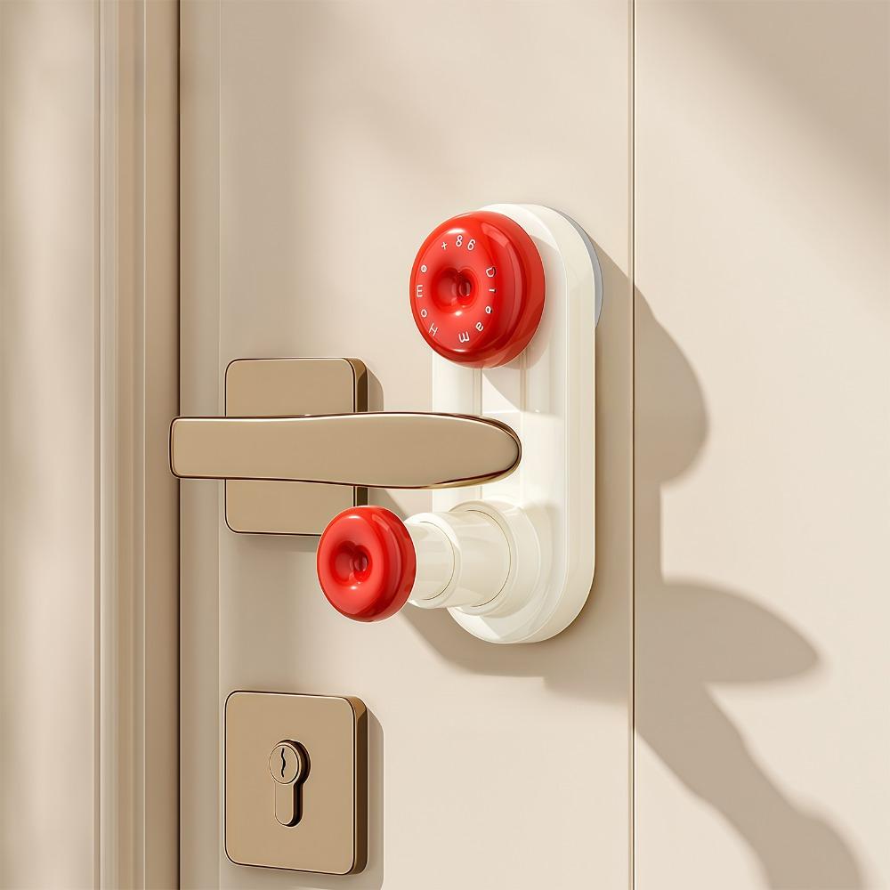 Suction Cup Door Handle Fixed Lock Anti-Theft Easy Installation Baby Anti-opening Door Lock 3-Gear Adjustable Child Safety Lock