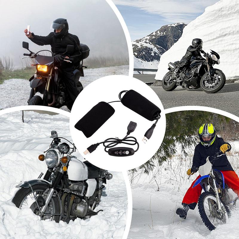 Heated Hand Grips 5V Electric Grips Cover USB-Powered Hand Grip Warmer Heated Grip Sleeve With 3 Gear Temperature For Cold