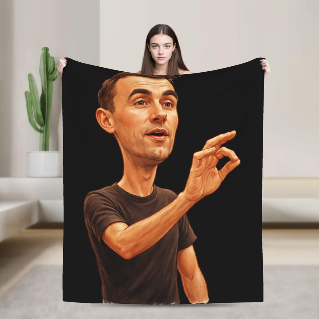 Charlie Kirk R.I.P Blankets Brainrot Meme Flannel Awesome Warm Throw Blankets for Home Restaurant Decoration