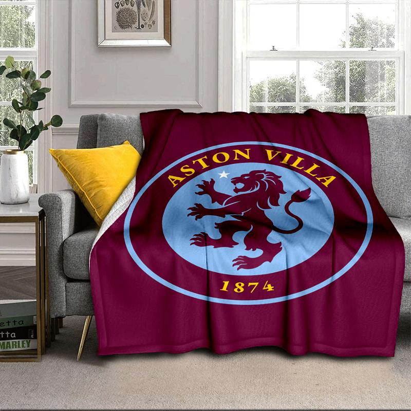Football Club Emblem Lion Blanket Flannel Blanket for Bed, Sofa, Camping, Hiking, Picnic Essentials, Gift for Family Fan Gifts