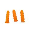 Orange and White Rubber Expansion Wall Plug Set M6x25 with Transparent Elements