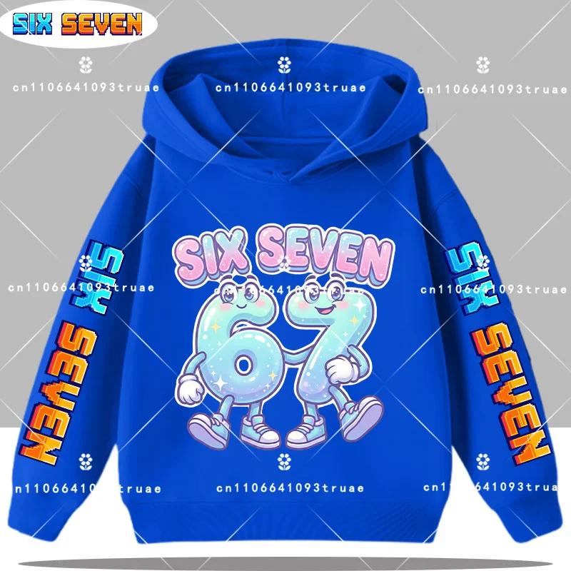 Bruh 67 Six Seven Funny Brainrot Meme Children's Hoodie Boys Girl Hooded Pullover Hiphop Streetwear Soft Casual Warm Sweatshirt