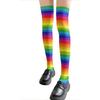 Damen Japanische Stile Anime Oberschenkelhohe Strümpfe Regenbogen Mehrfarbig Gestreiftes Muster Seide Über dem Knie Lange Socken Strumpfwaren
