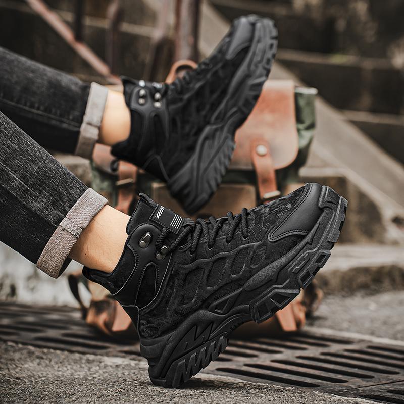 Fashion Men Hiking Shoes Mountain Desert Climbing Shoes Classic Sneakers Outside Comfortable Shoe Male Trekking Footwear Casual Boots 44