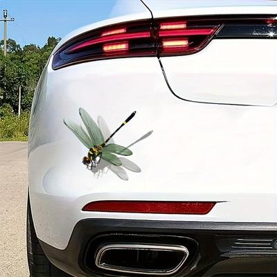 2Pcs Charming 3D Dragonfly Vinyl Decal - Waterproof & Scratch-Resistant for Cars, Motorcycles, Laptops | Enhances Your Ride with Unique Charm