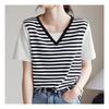 Navava NT1523 Casual Two In One STriped T shirT
