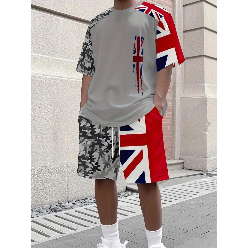 Summer New Men s Short-Sleeved Set with 3D Patterned Print for Street Casual Fashion Comfortable and Soft 6XL