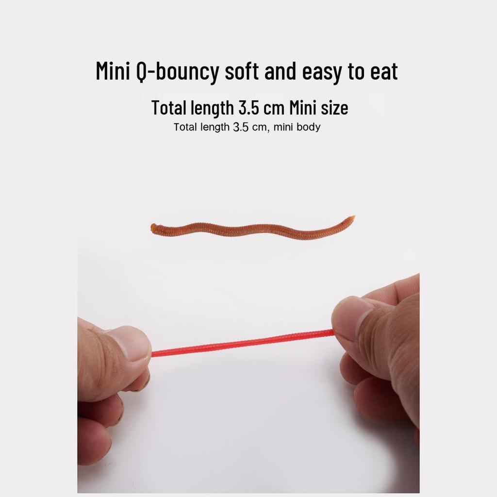 Red Worm Imitation Fish Bait - Soft, Fishy Scented Lure for Fishing