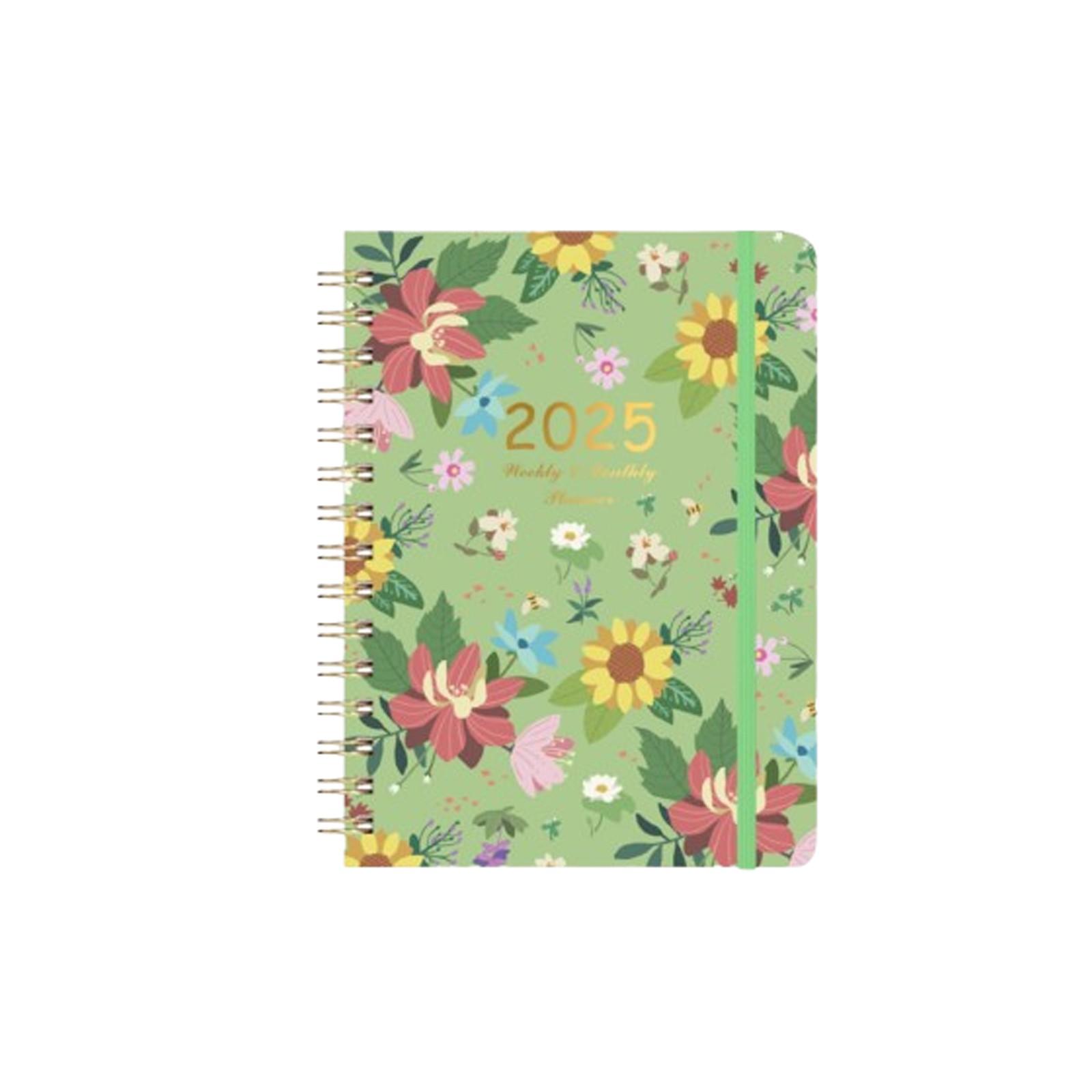 

Тетрадь ежедневник A5 спиральный график индивидуальный еженедельный планировщик 2025 One Size циан