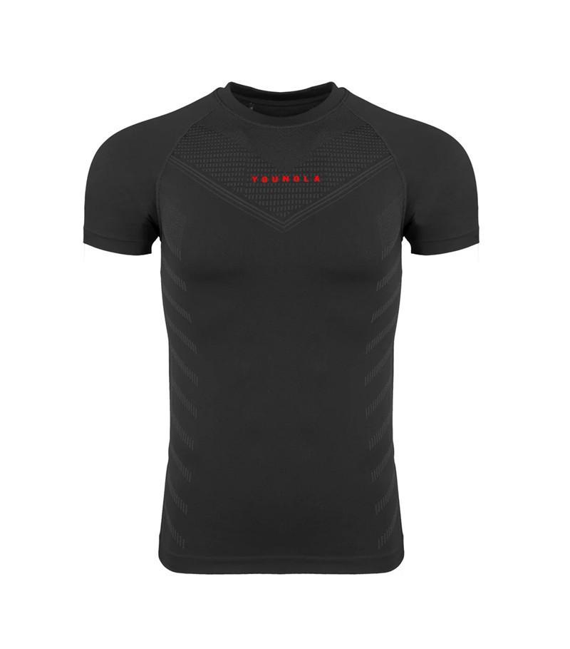 BigSopping 2023 Heren High-Elastic Muscle Fit Sport T-shirt - Korte Mouw Fitness Trainingskleding M