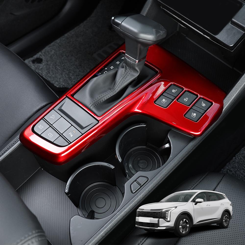 LHD/RHD For Kia Sportage NQ5 2026 Car Red Automatic Center Gear Shift Knob Console Panel Frame Cover Trim Accessories
