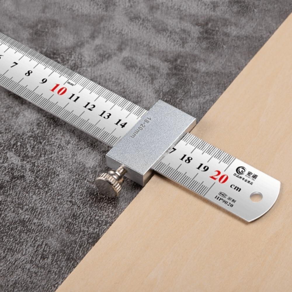 Clear Scale Woodworking Steel Ruler Corrosion Resistant Measuring Mark  Carpentry