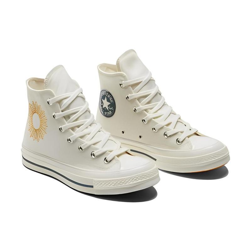 Converse Chuck Taylor All Star 1970s Celestial Pattern Trendy Comfort High Top Espadrilles Women's Milky White