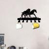 Horse Shaped Metal Wall Hook, Rustic Coat Hat Towel Rack for Entryway Bathroom Cloakroom, Durable Key Holder