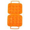 Double Side Plastic Egg Tray Storage Box Case Holder Container  with Handle for 12 Eggs(orange)