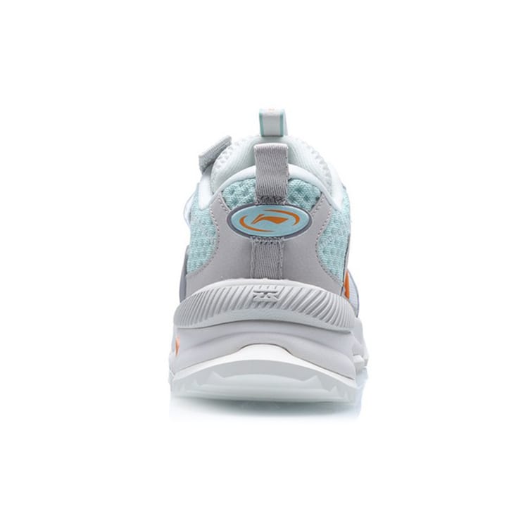 Li Ning Nebula M1 Textil, Synthetikleder Dämpfung Niedrig geschnitten Sport Freizeitschuhe Damen Weiß Grau AGCQ244-1
