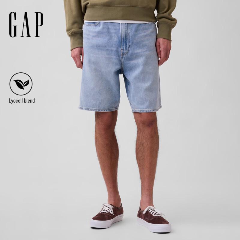 GAP Men s Classic Straight Fit Cotton Lyocell Blend Denim Shorts 31